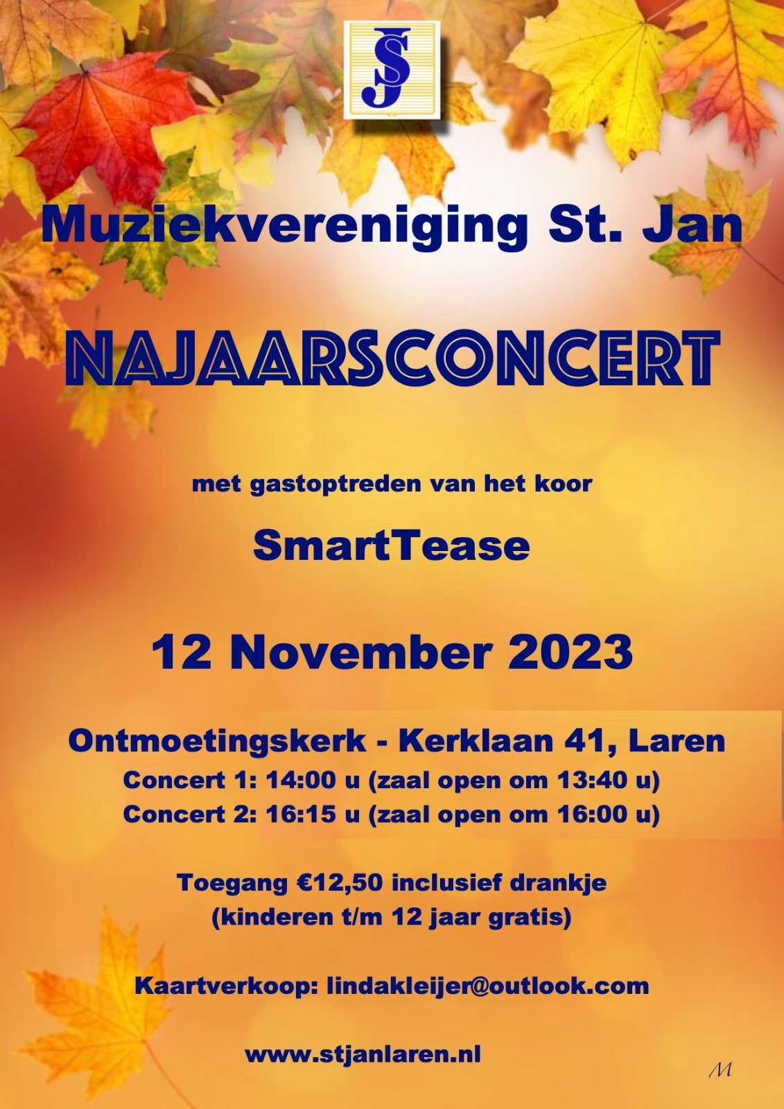 2023 11 12 flyer optreden St Jan ST